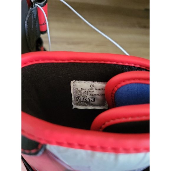 Marvel NWT Toddler 8 Spiderman Light Up Insulated Hook & Loop Winter Snow Boots - Picture 7 of 12